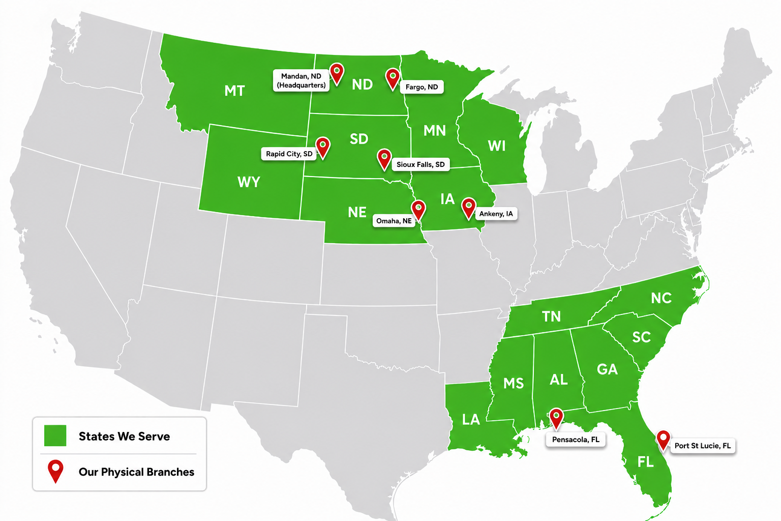 Commercial Hood Cleaning Service Area Map